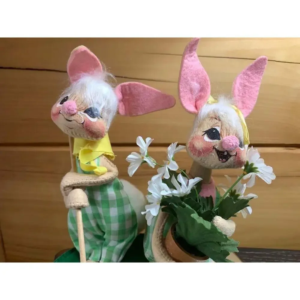 Spring Garden Easter Bunnies  Vintage by Annalee Dolls
